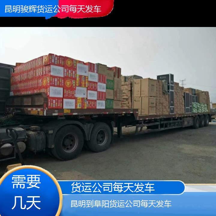 昆明到阜阳物流专线-货运公司每天发车-「需要几天」2024排名一览