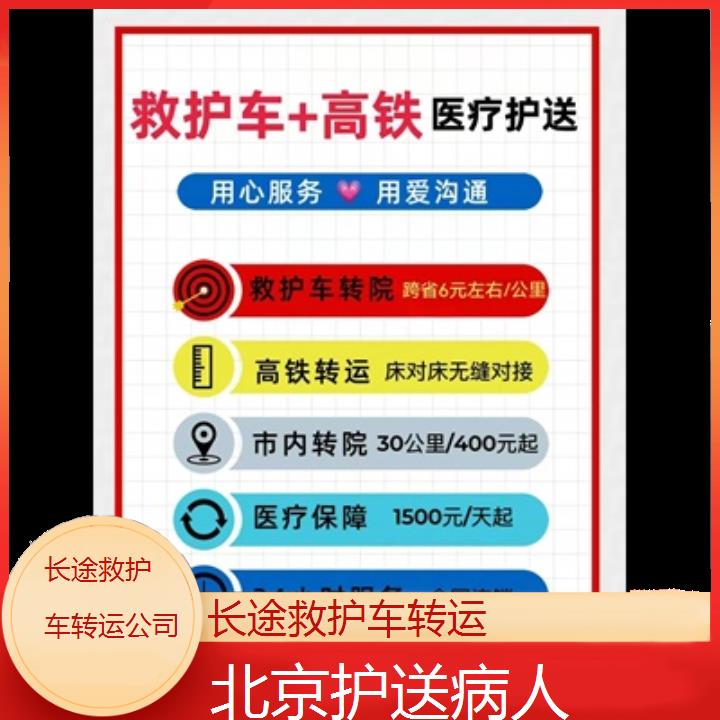 北京长途救护车转运公司「护送病人」+2024排名一览