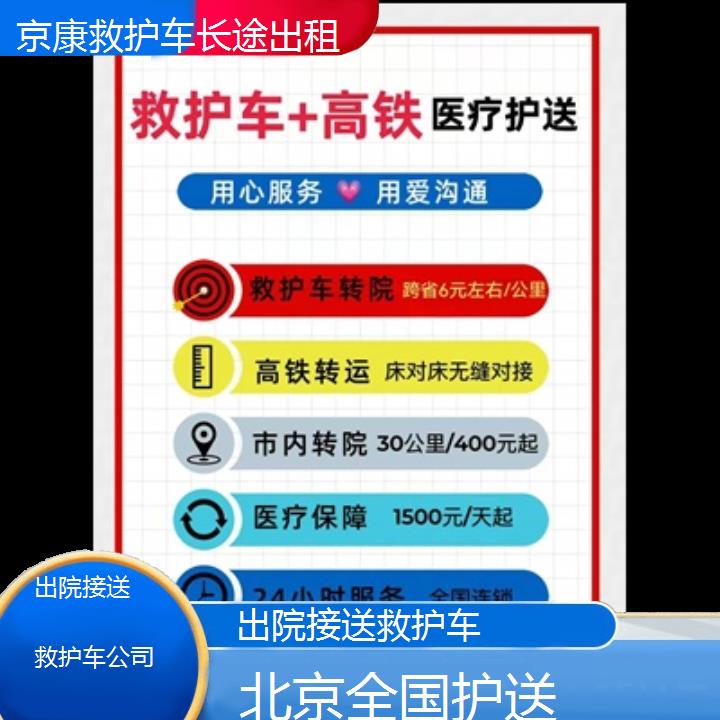 北京出院接送救护车公司「全国护送」+2024排名一览