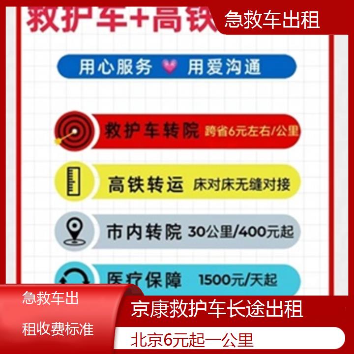 救护车出租:北京急救车出租收费标准「6元起一公里」+2025排名一览