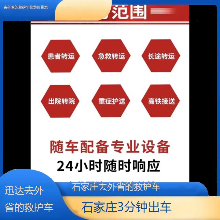 石家庄去外省的救护车收费价目表「3分钟出车」+2024排名一览