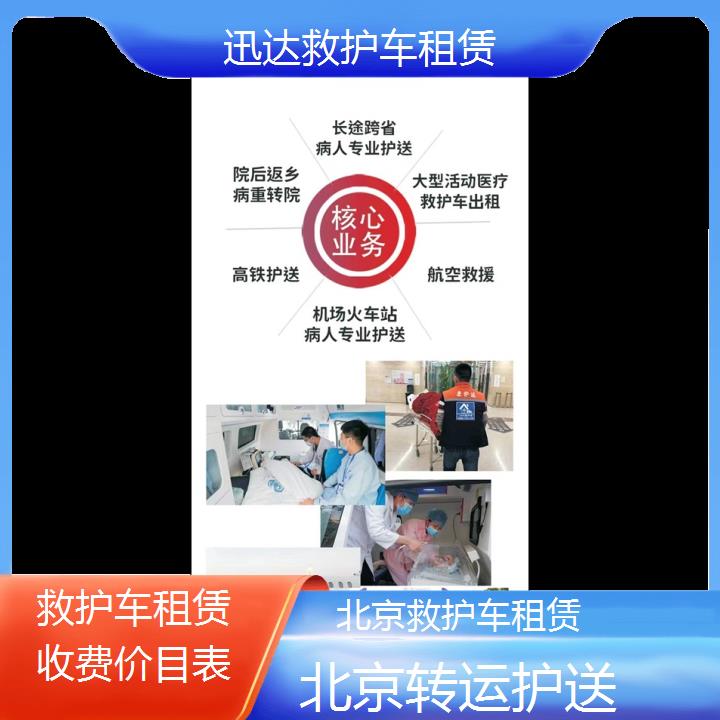 北京救护车租赁收费价目表「转运护送」+2024排名一览