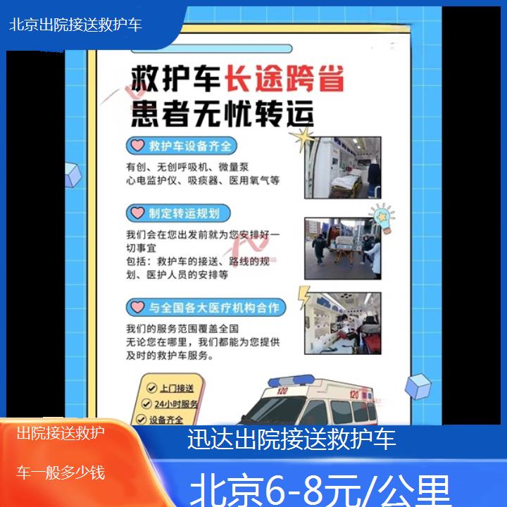 北京出院接送救护车一般多少钱「6-8元/公里」+2024排名一览