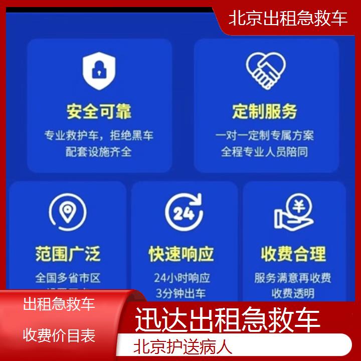 北京出租急救车收费价目表「护送病人」+2024排名一览