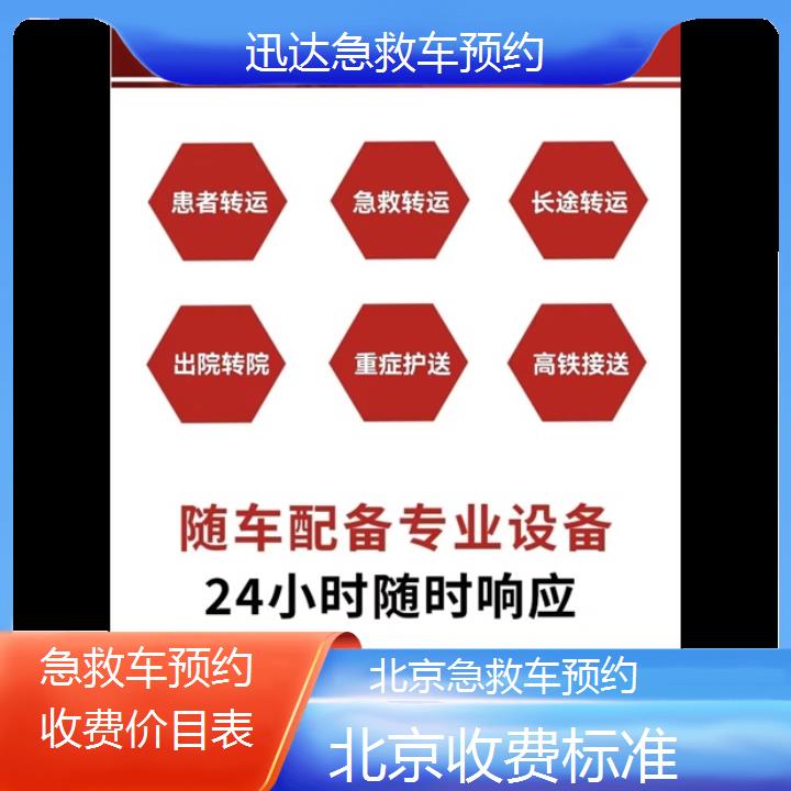 北京急救车预约收费价目表「收费标准」+2024排名一览