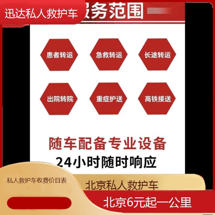 北京私人救护车收费价目表「6元起一公里」+2024排名一览