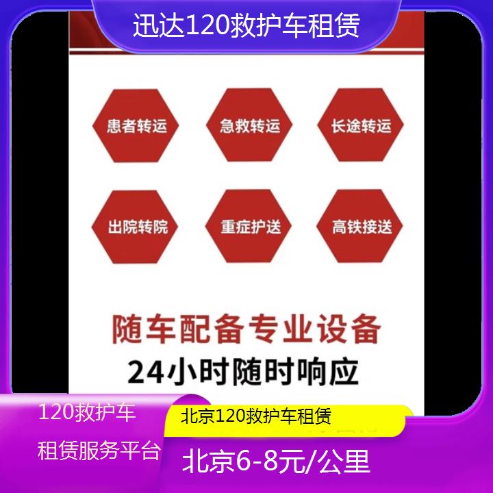 北京120救护车租赁服务平台「6-8元/公里」+2024排名一览