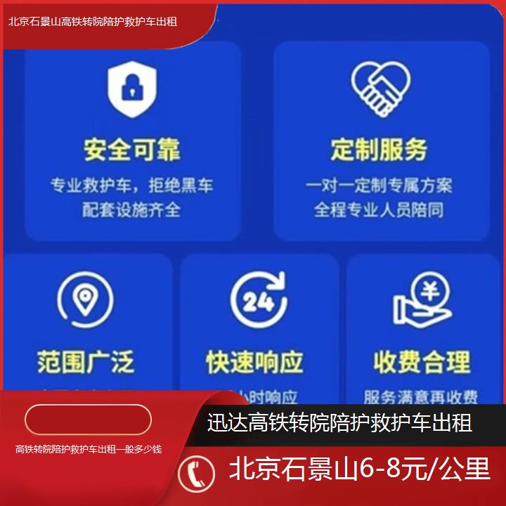 北京石景山高铁转院陪护救护车出租一般多少钱「6-8元/公里」+2025价格一览表