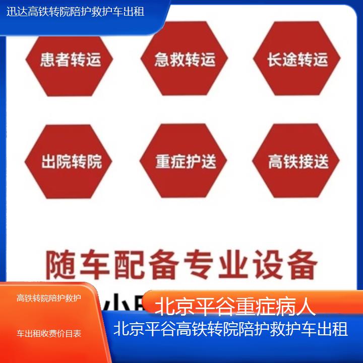 北京平谷高铁转院陪护救护车出租收费价目表「重症病人」+2025价格一览表