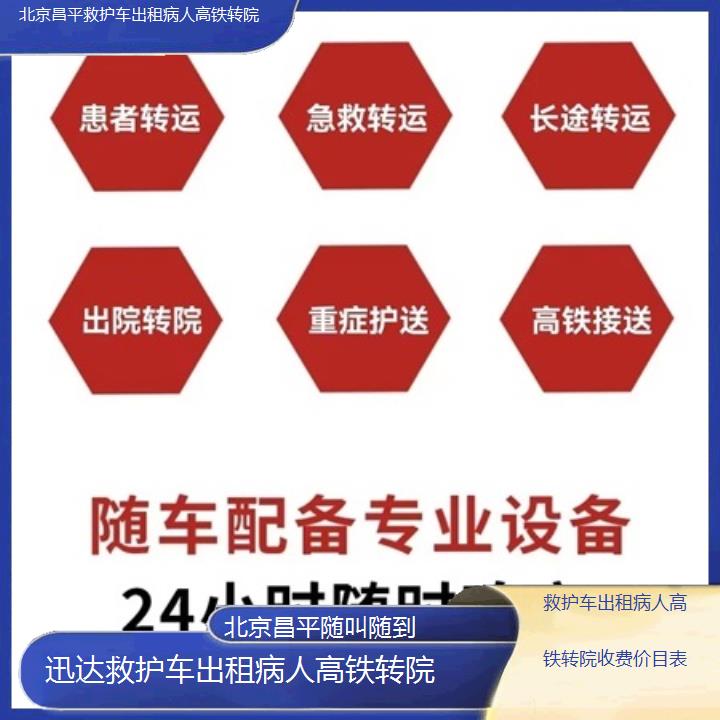 北京昌平救护车出租病人高铁转院收费价目表「随叫随到」+2025价格一览